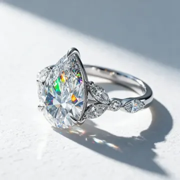 AI product photo image: pear ring sunlight, made by Grandior AI Studio