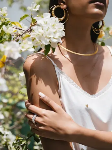 AI lifestyle image: flowers ring, made by Grandior AI Studio