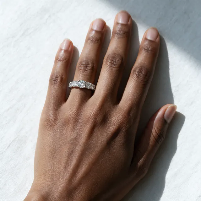 AI on hand image: eternity band, made by Grandior AI Studio