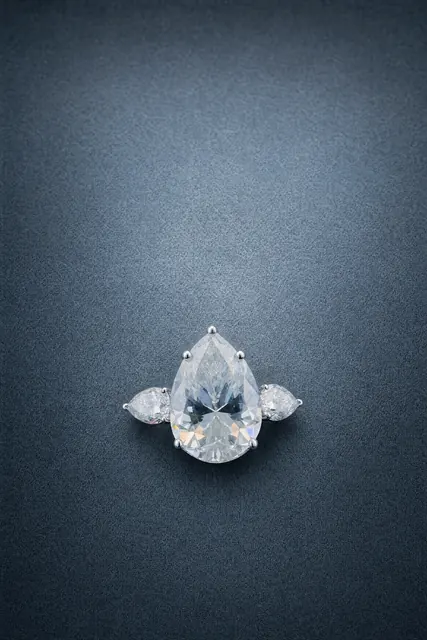 AI product photo image: pear ring slate, made by Grandior AI Studio