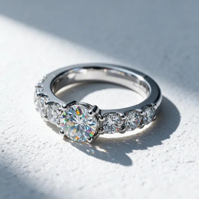 AI product photo image: round band ring, made by Grandior AI Studio