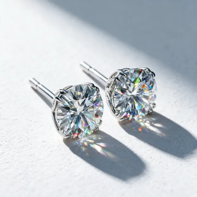 AI product photo image: round studs sunlight, made by Grandior AI Studio