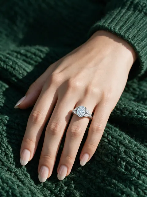 AI on hand image: cushion ring knit, made by Grandior AI Studio