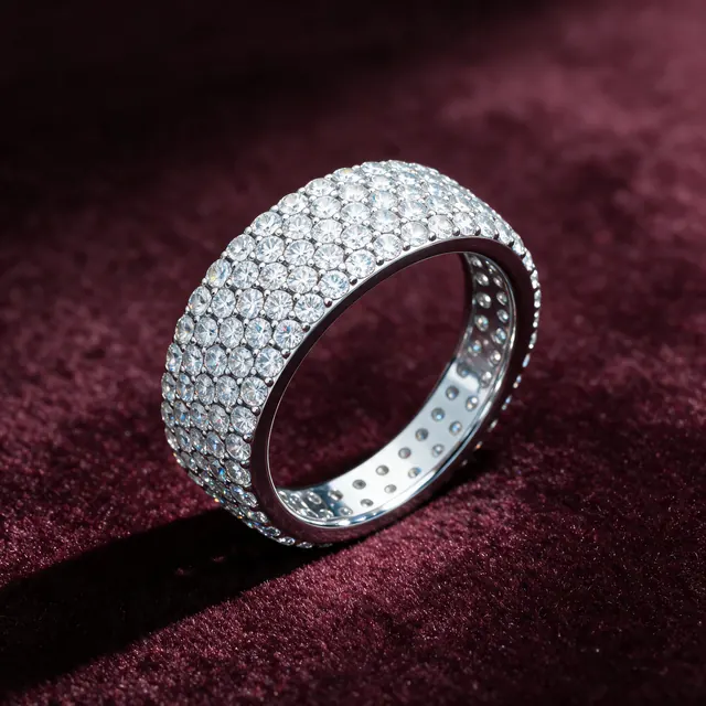 AI product photo image: pave eternity band, made by Grandior AI Studio