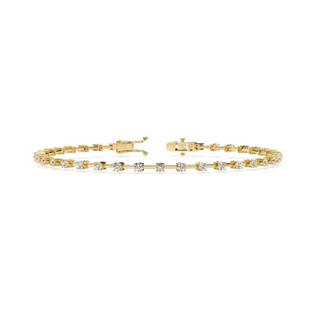 Round light-line tennis bracelet