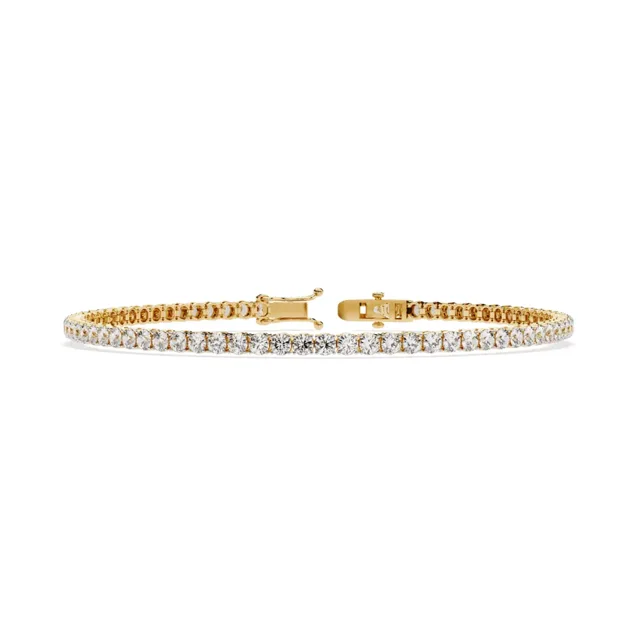 Round modern tennis bracelet, lab-grown diamond bracelet