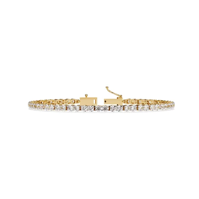 Round heritage tennis bracelet, lab-grown diamond bracelet