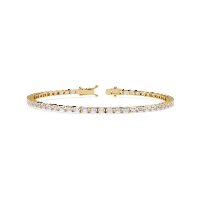 Emerald cut tennis bracelet