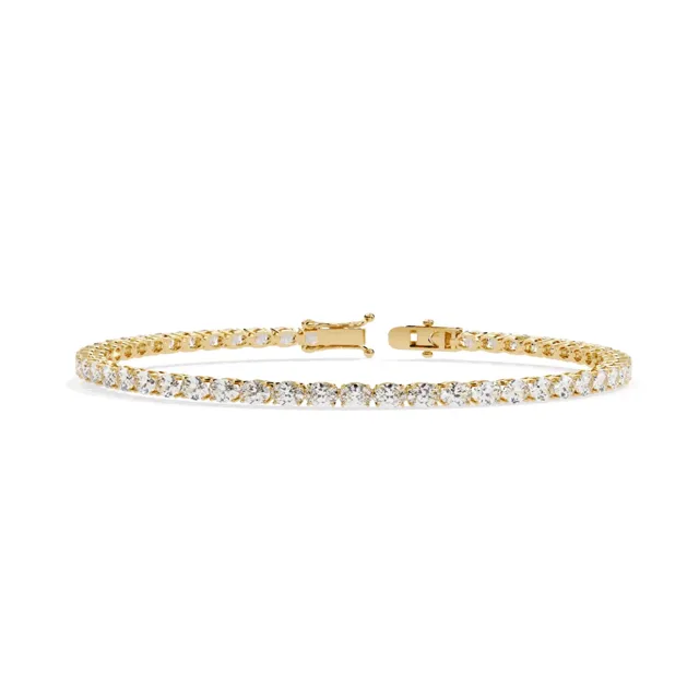 Oval and round tennis bracelet