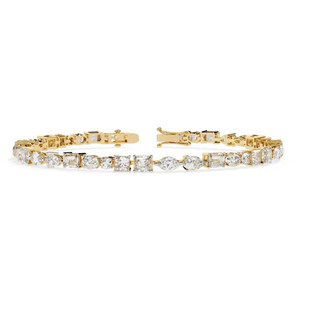 Multi-cut signature tennis bracelet