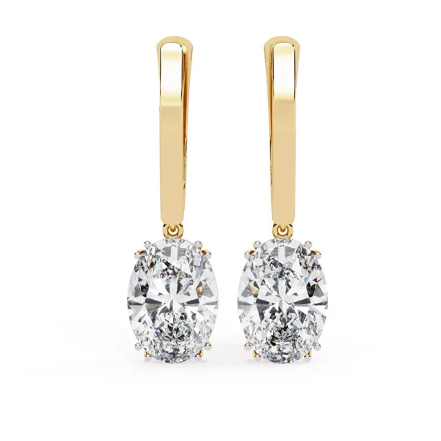 Oval drop earrings