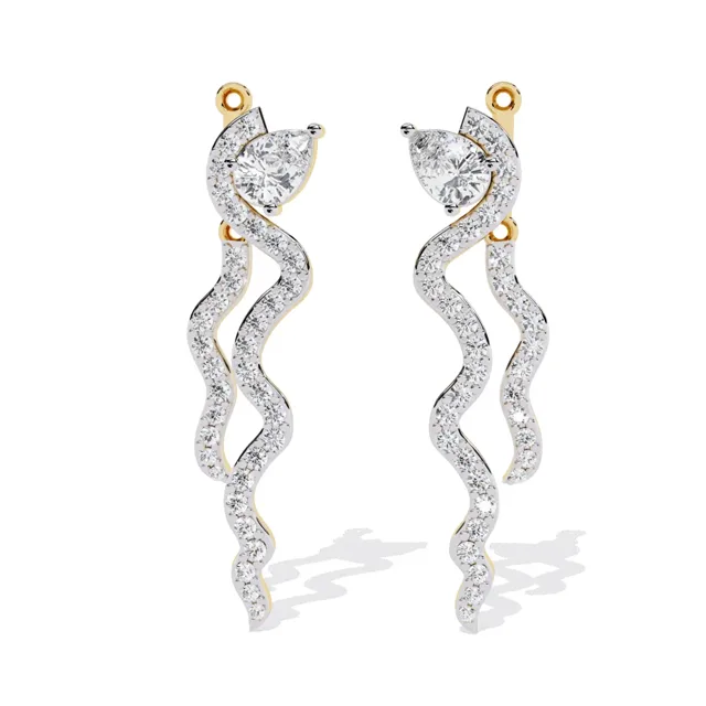 Pear and round dangles